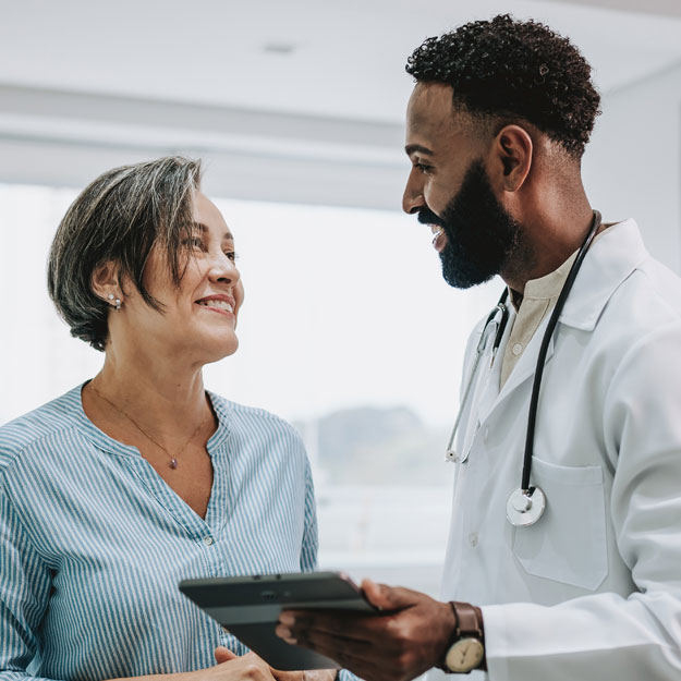 Doctor with patient